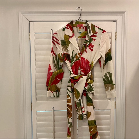 FARM Rio | Dresses | Farm Rio Spring Forest Mini Linen Blend Dress M ...